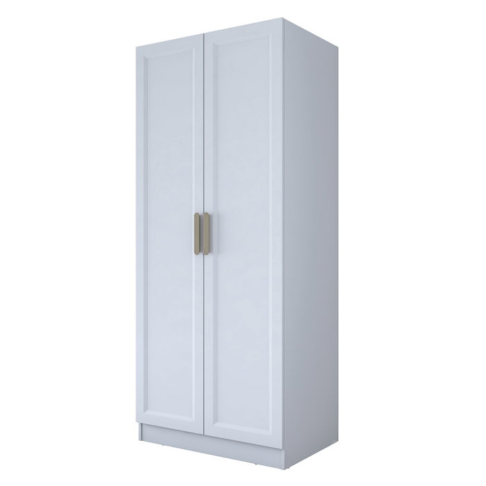 Hanah Home Armario Blanco con Estanterías Hanah Home Armario Blanco con Estanterías